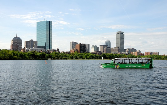 Boston Duck Tour on the Charles River.