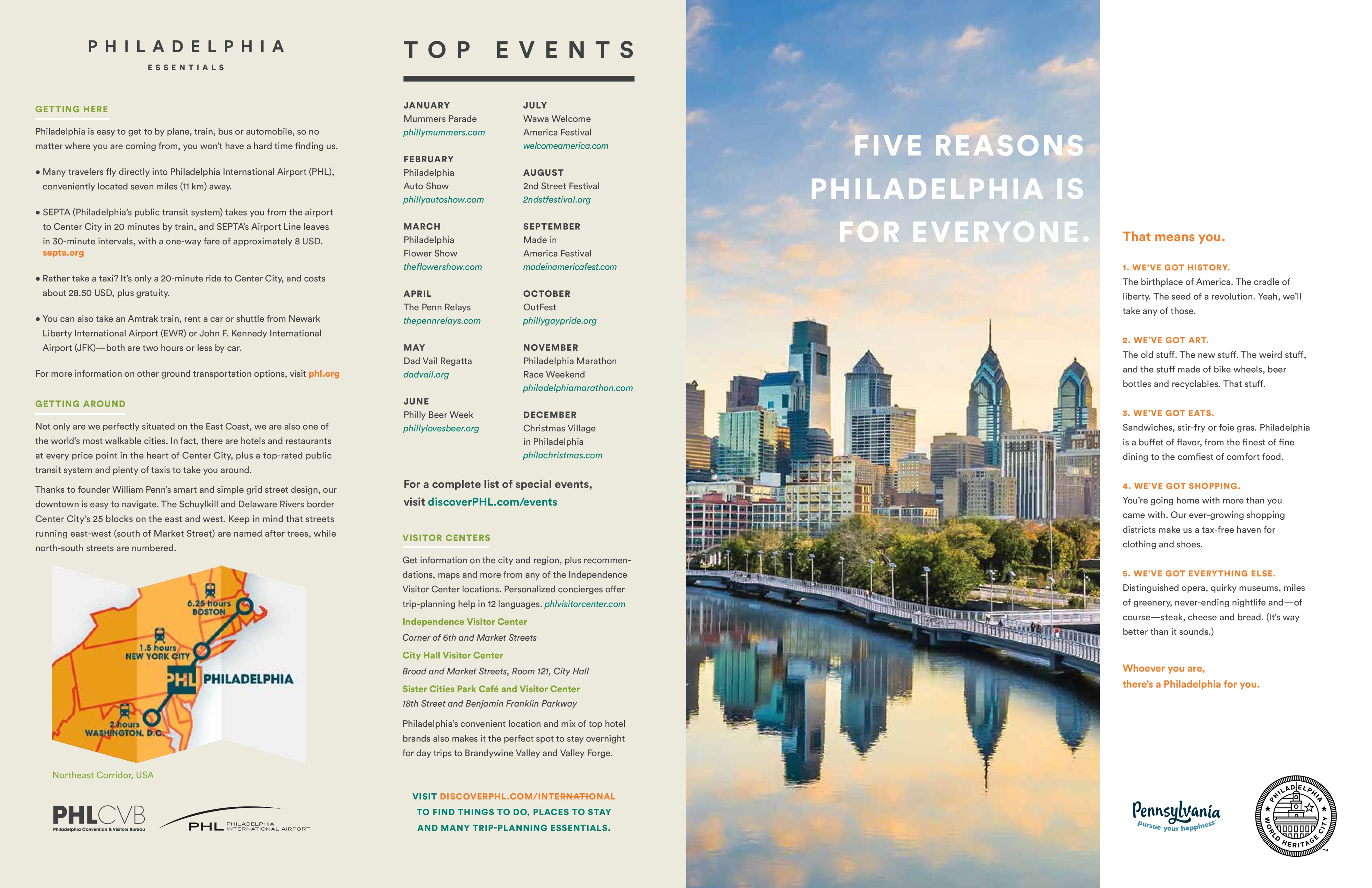 travel brochure of philadelphia