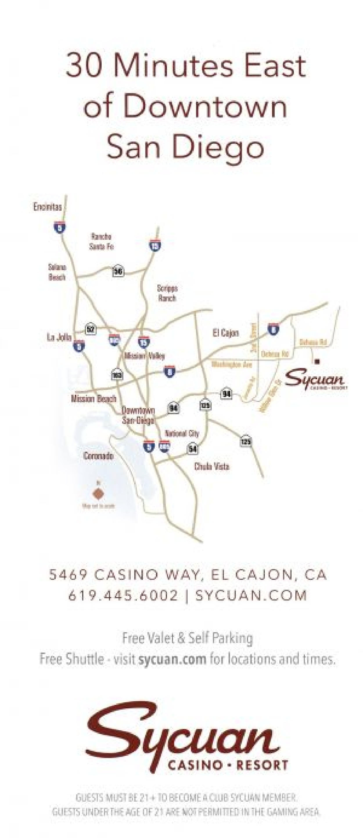 map of sycuan casino inside