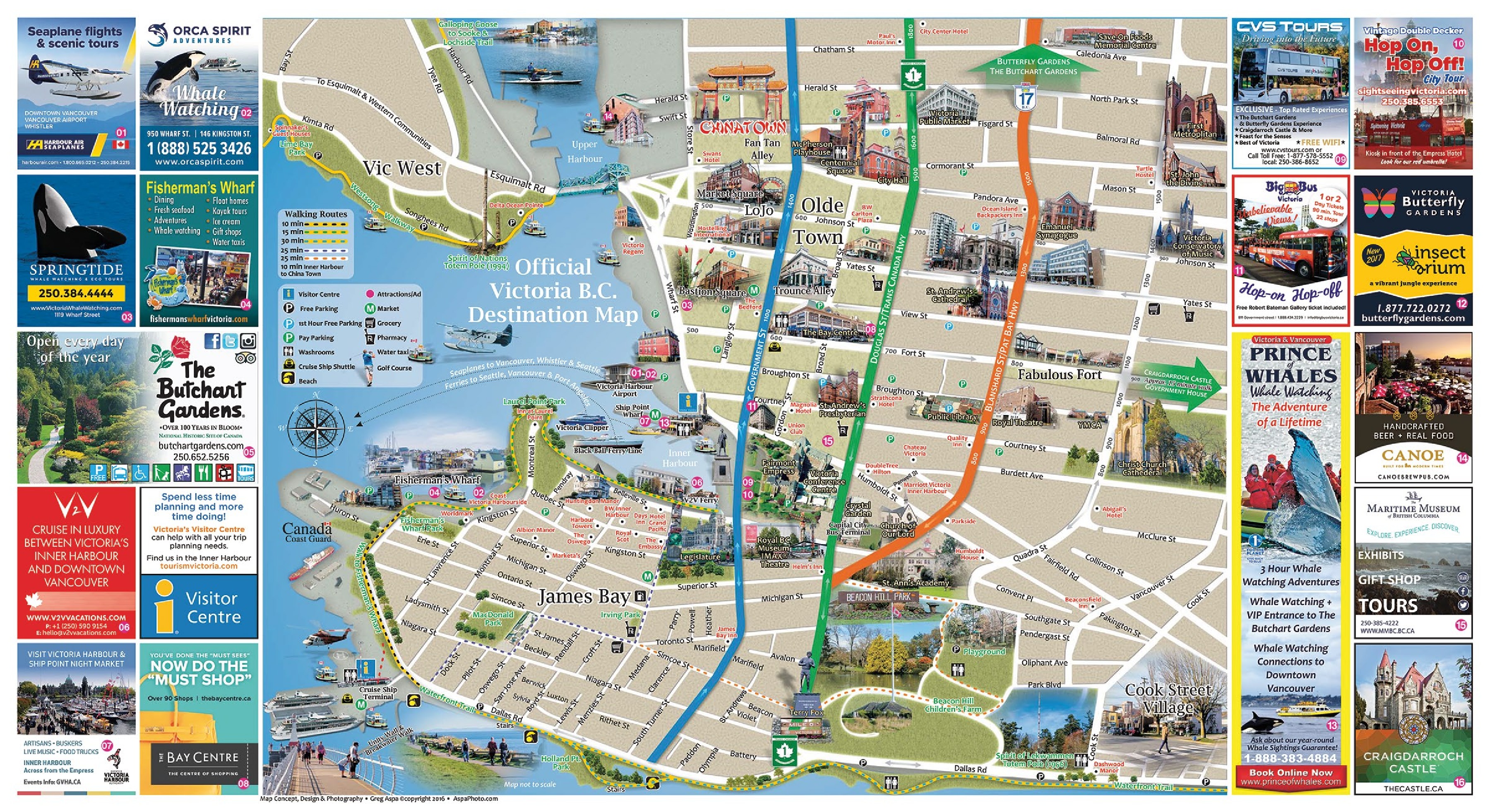 tourist map of victoria bc