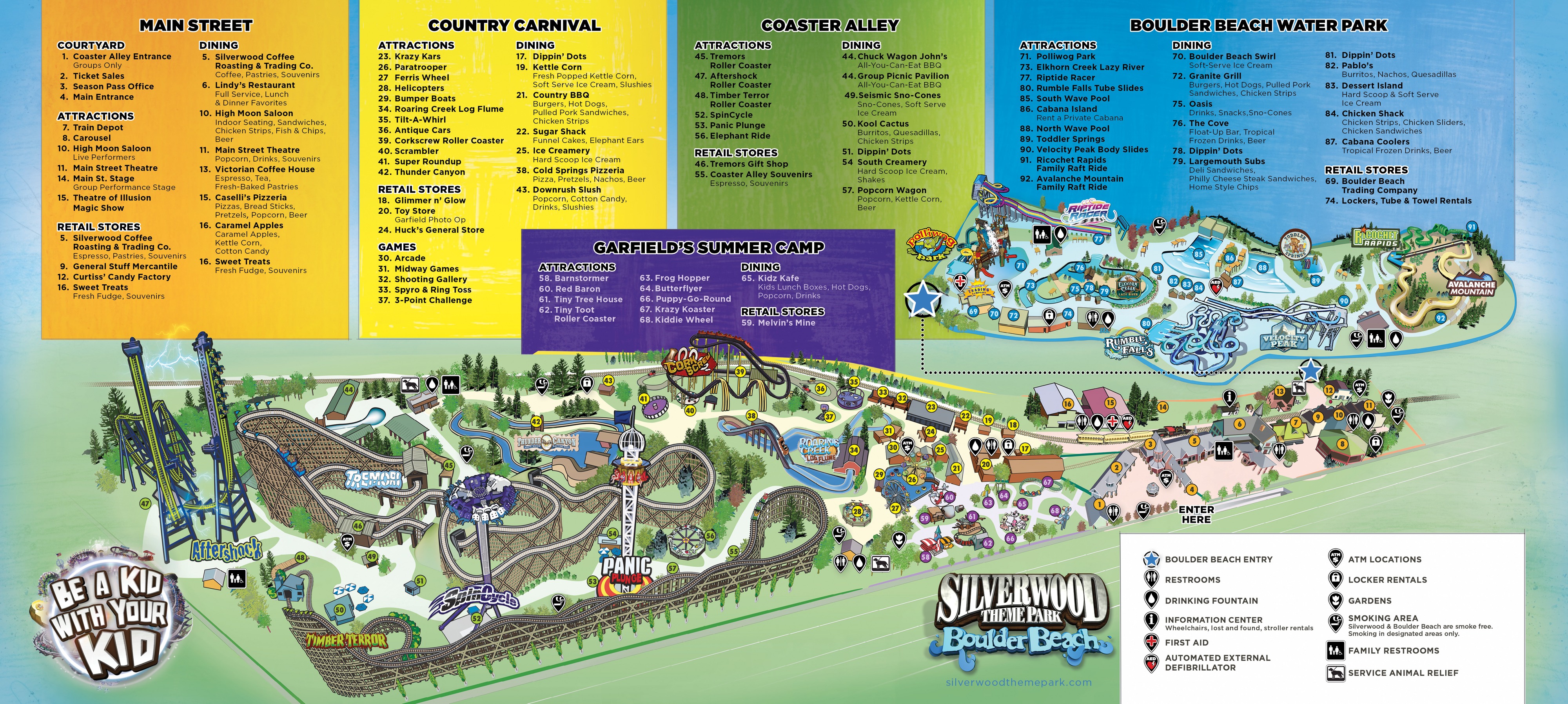 Silverwood Theme Park Map 2024 - Gaye Pearle