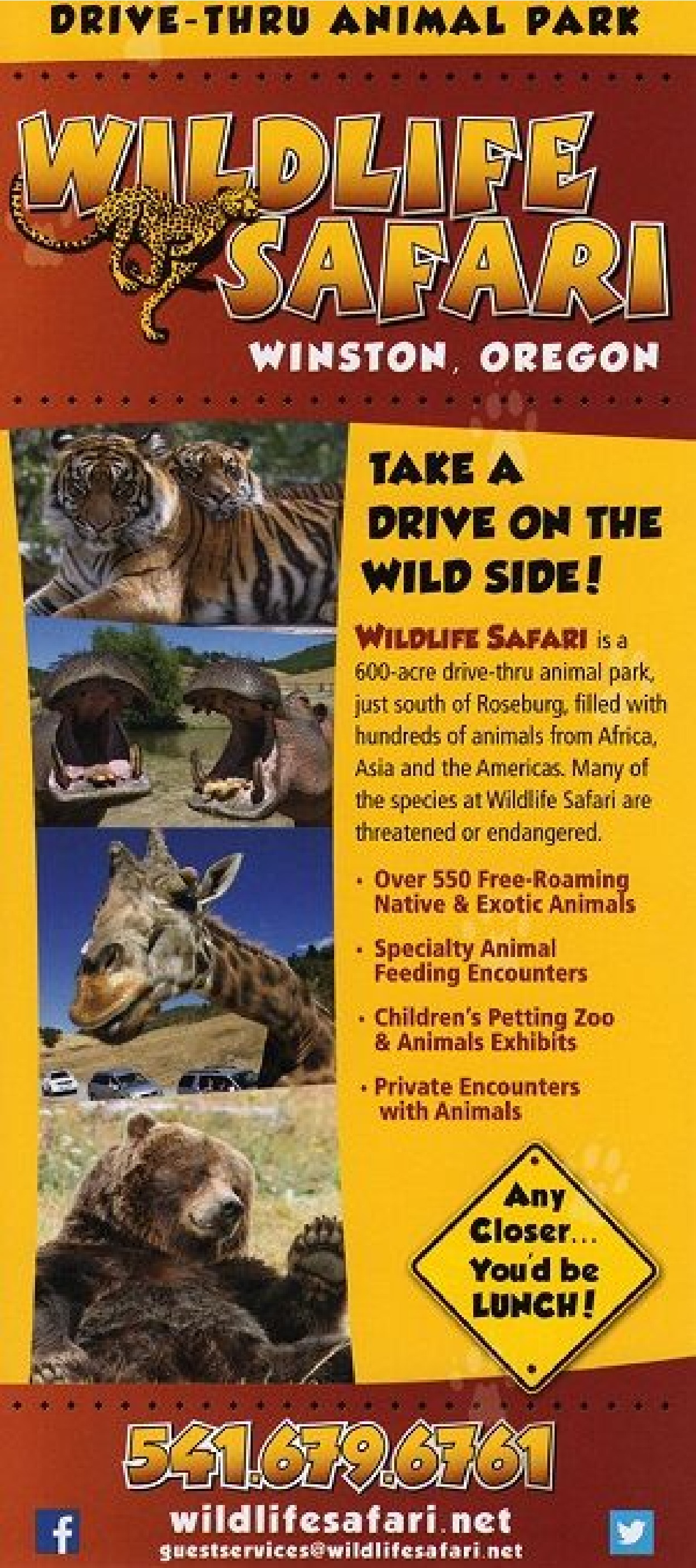 wildlife safari winston oregon map