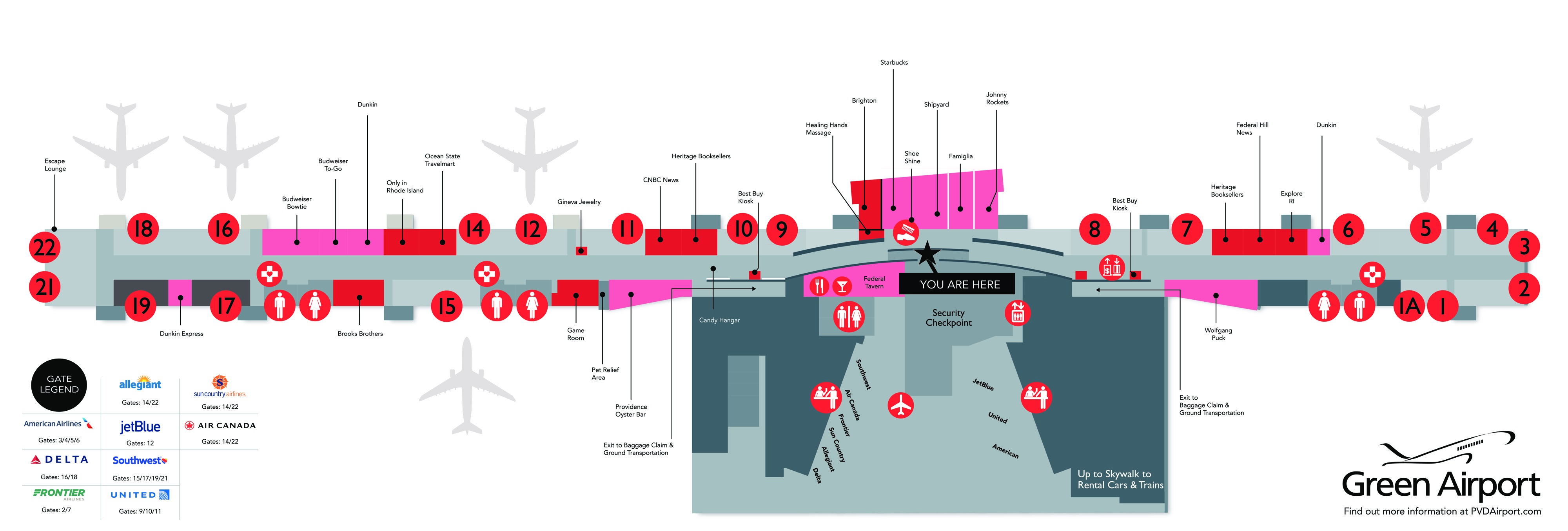 Pvd Airport Map