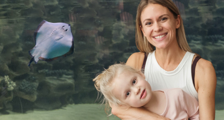 Greater Cleveland Aquarium Stingrays & Yoga Baby & Me